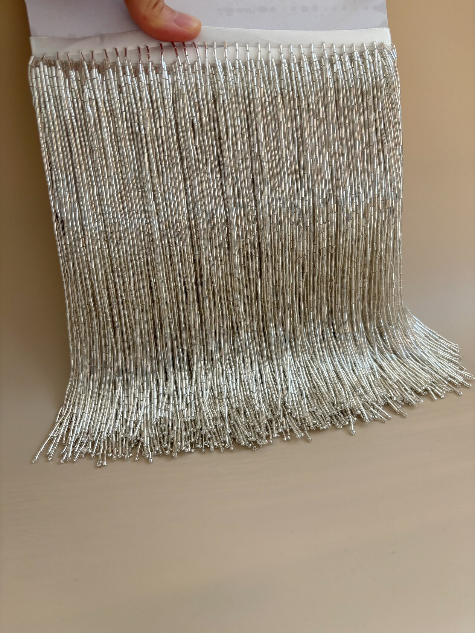 Silver Bead Fringe Trim For Ha – Beaded Trim Fringe Bewertung und Preis