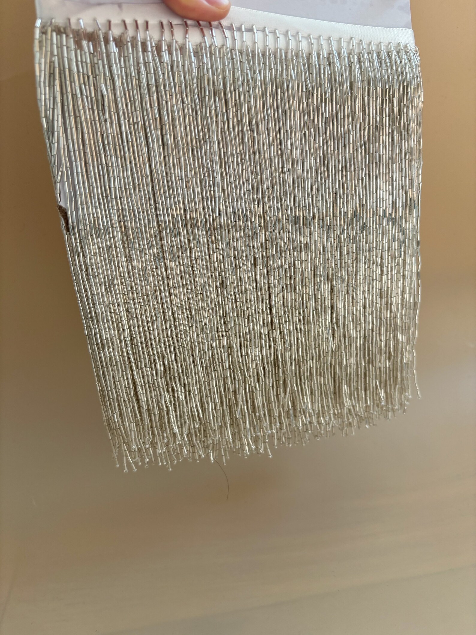 Silver Bead Fringe Trim For Ha – Beaded Trim Fringe Bewertung und Preis
