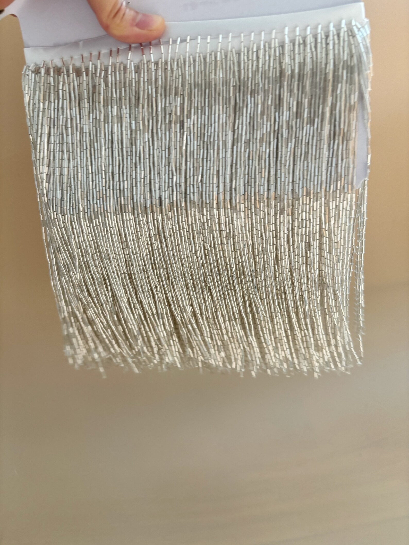 Silver Bead Fringe Trim For Ha – Beaded Trim Fringe Bewertung und Preis
