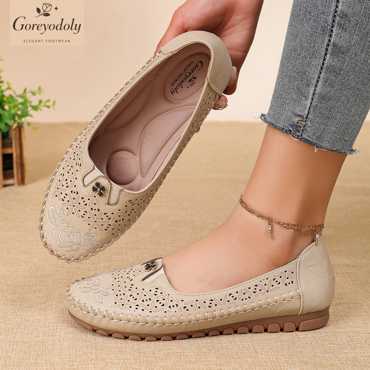 Goreyodoly women loafers flora – Embroidery Embellishments Bewertung und Preis