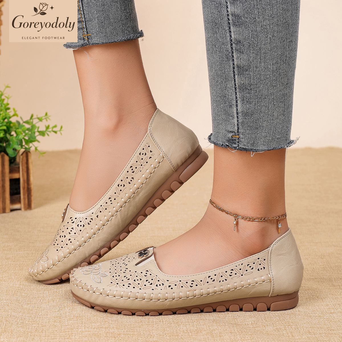 Goreyodoly women loafers flora – Embroidery Embellishments Bewertung und Preis