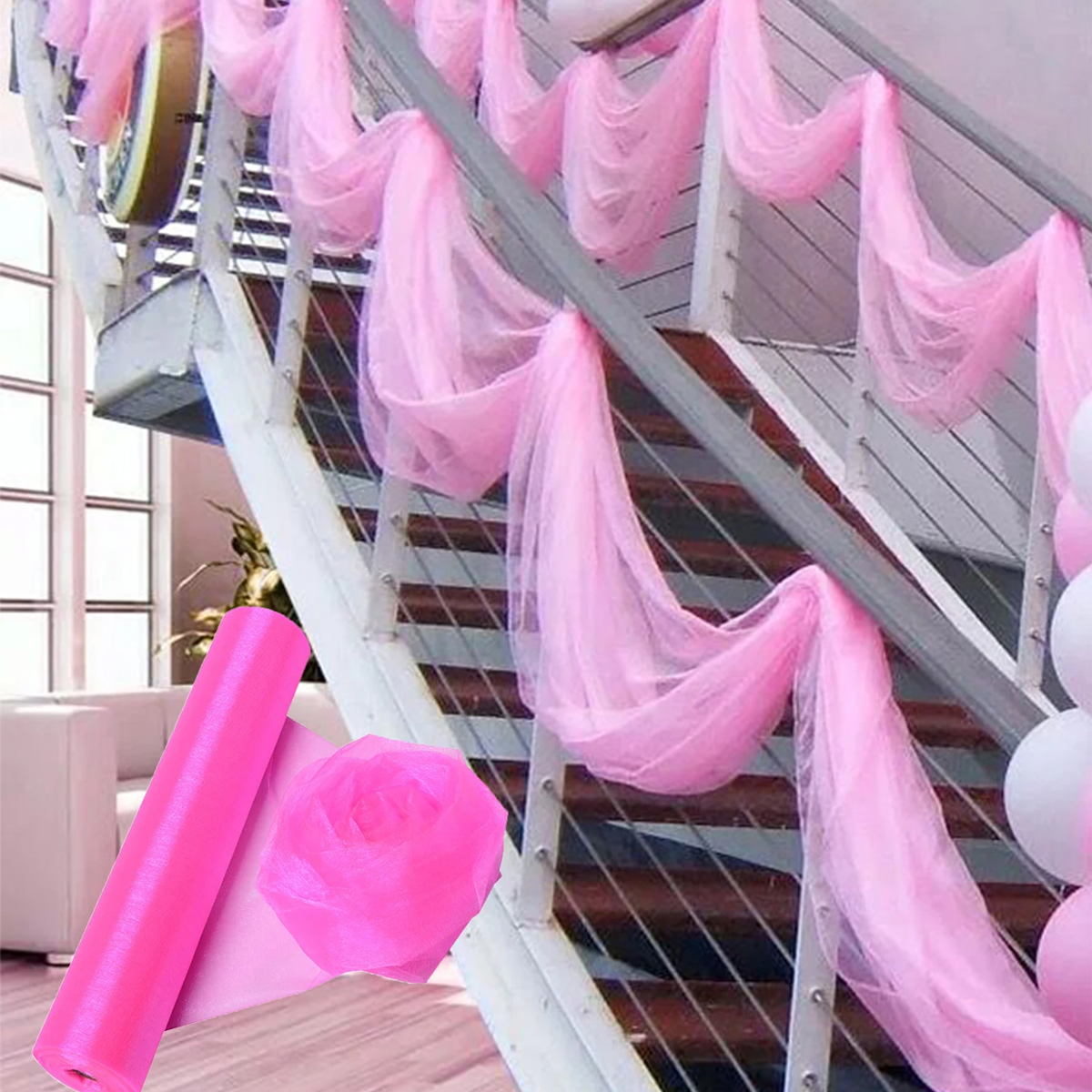 Crystal Organza Fabric Tulle - – Organza Ribbon Spool Bewertung und Preis