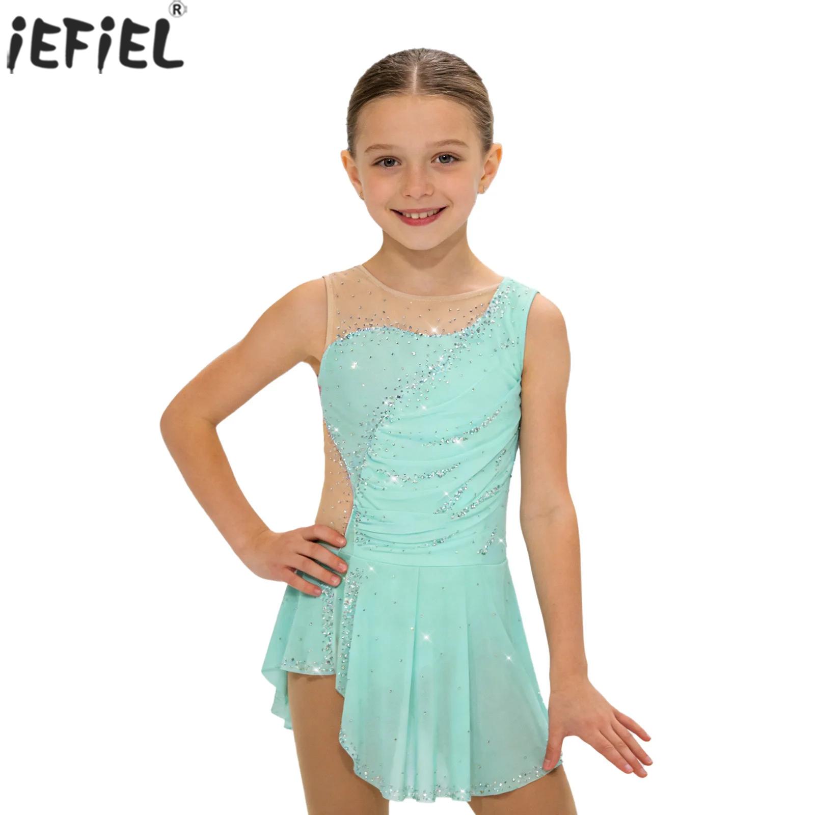 Kids Girls Figure Ice Skating  – Rhinestone Banding Trim Bewertung und Preis