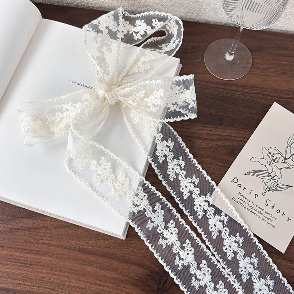 Elegant Lace Scarf Bow Necklac – Lace Ribbon Trim Bewertung und Preis