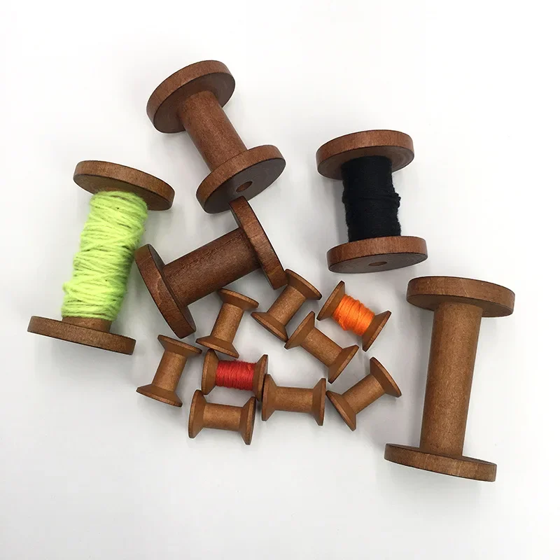 1Pc Vintage Wooden Spools DIY  – Organza Ribbon Spool Bewertung und Preis