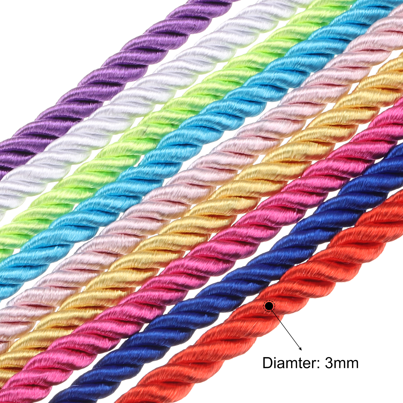 Uxcell 5 Yard 3mm Twisted Cord – Cord Trim Twisted Bewertung und Preis