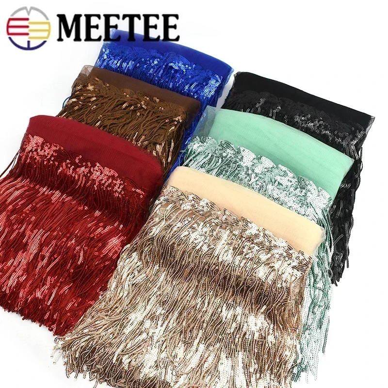 2/5/10Yards Sequin Embroidery  – Beaded Trim Fringe Bewertung und Preis