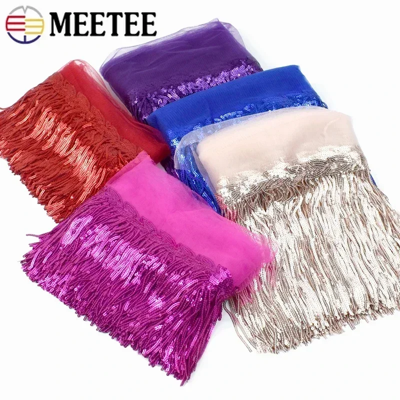 2/5/10Yards Sequin Embroidery  – Beaded Trim Fringe Bewertung und Preis
