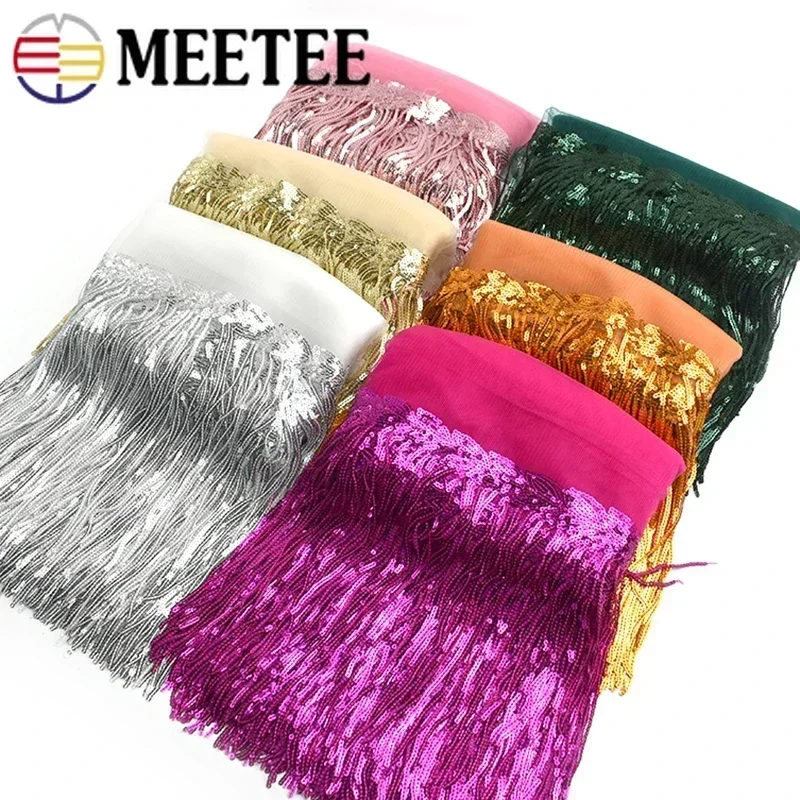 2/5/10Yards Sequin Embroidery  – Beaded Trim Fringe Bewertung und Preis