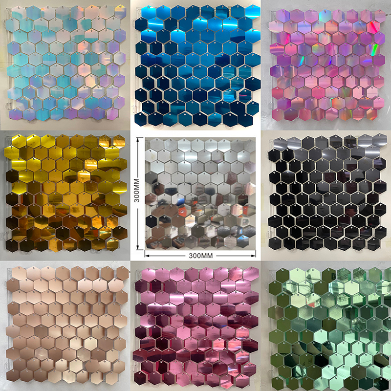 1pc Hexagon Sequin Backdrop Pa – Sequin Fabric Panel Bewertung und Preis