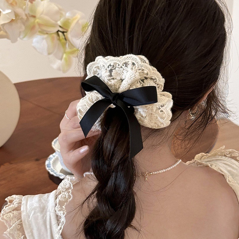 French retro double layered bo – Lace Ribbon Trim Bewertung und Preis