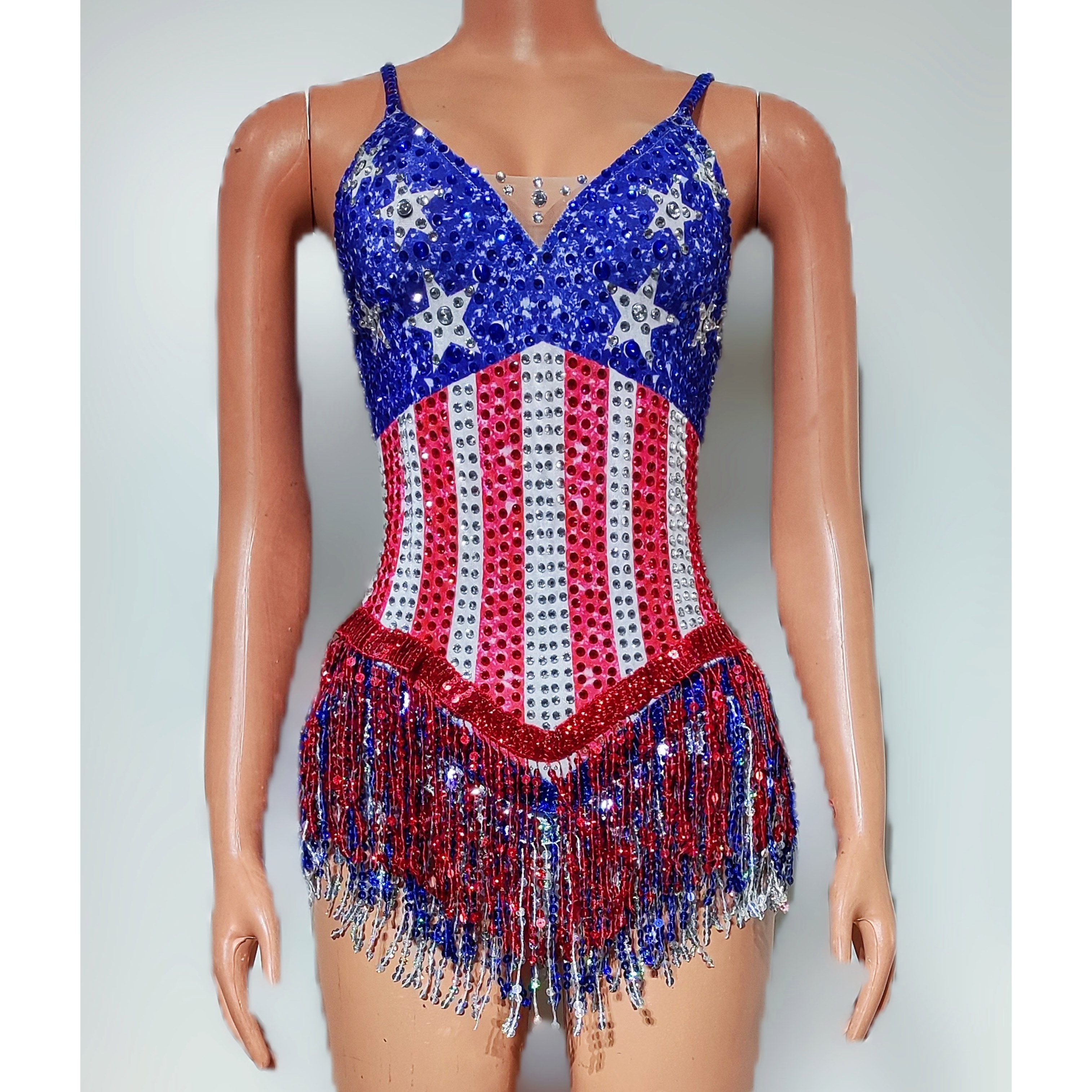 Dance Singer Costume Bar Night – Rhinestone Banding Trim Bewertung und Preis