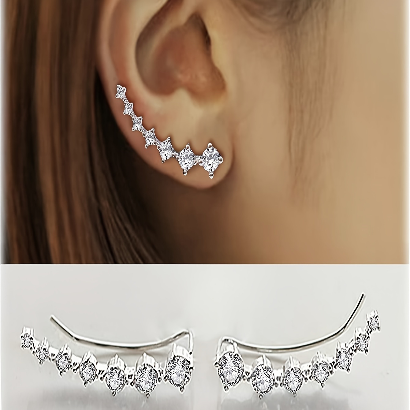 A pair of new curved stud earr – Iron On Stud Set Bewertung und Preis
