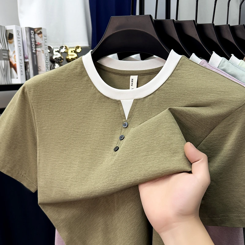 Mens Short Sleeve Henley Neck  – Embellish Knit Bewertung und Preis
