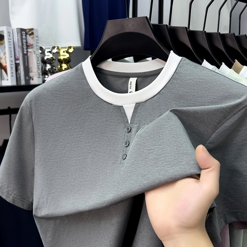 Mens Short Sleeve Henley Neck  – Embellish Knit Bewertung und Preis