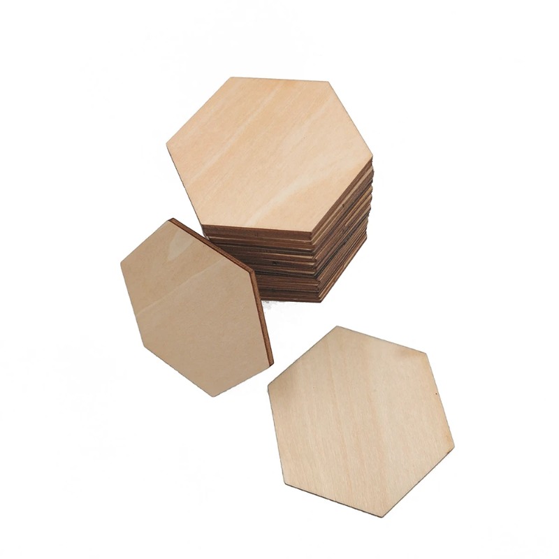 10-120mm Wooden Hexagon Blank  – Christmas Craft Embellishment Bewertung und Preis