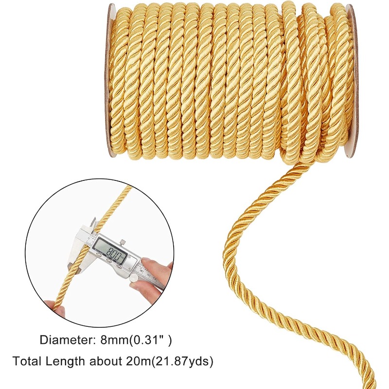 1Roll 8mm 20 Yards Twisted Cor – Cord Trim Twisted Bewertung und Preis