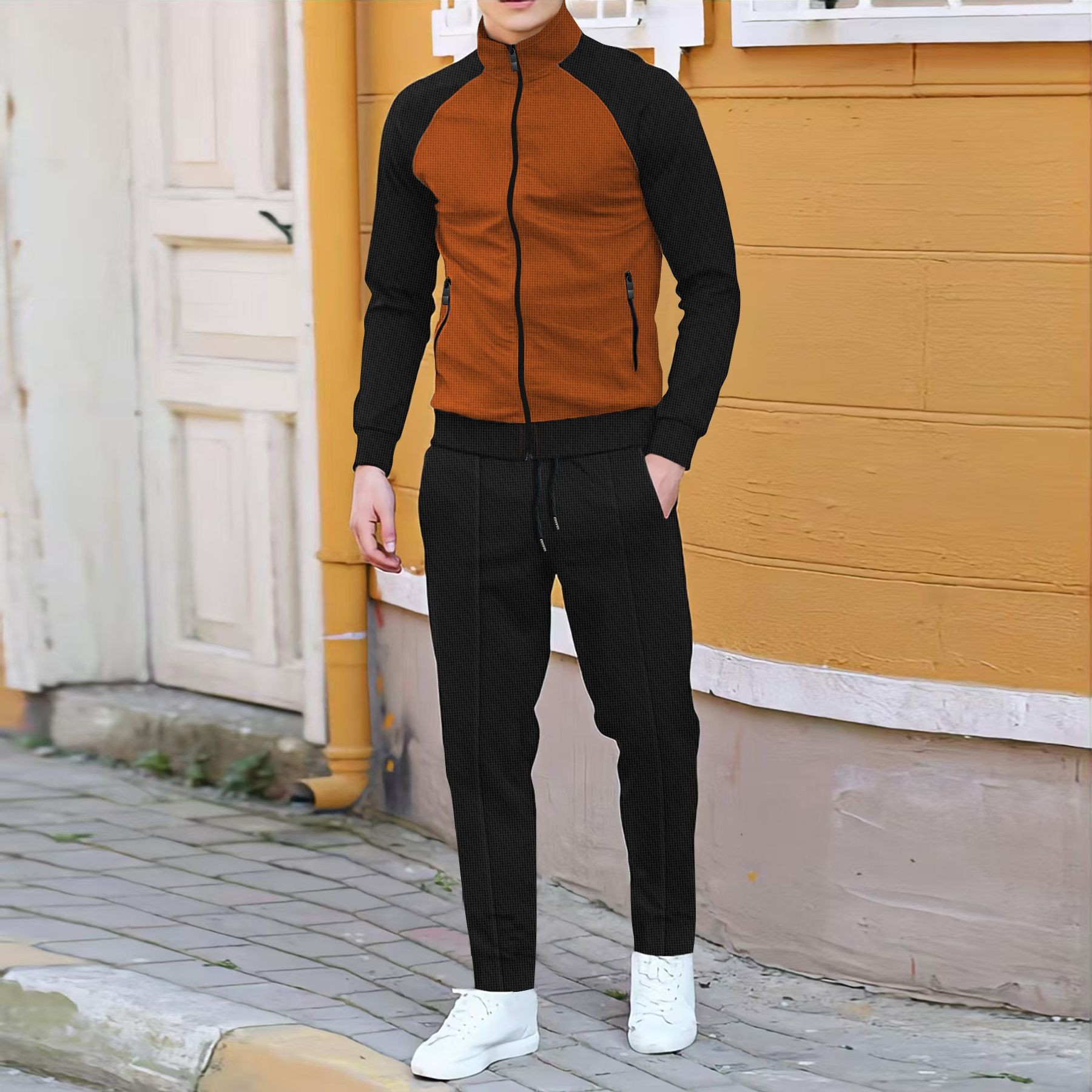 Men Casual Waffle Knit Track S – Embellish Knit Bewertung und Preis