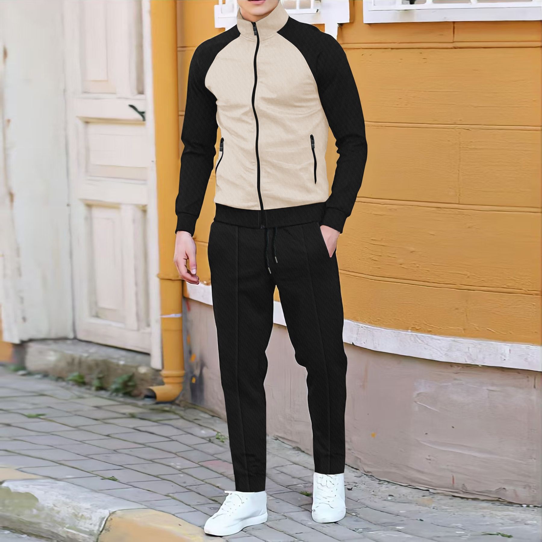 Men Casual Waffle Knit Track S – Embellish Knit Bewertung und Preis