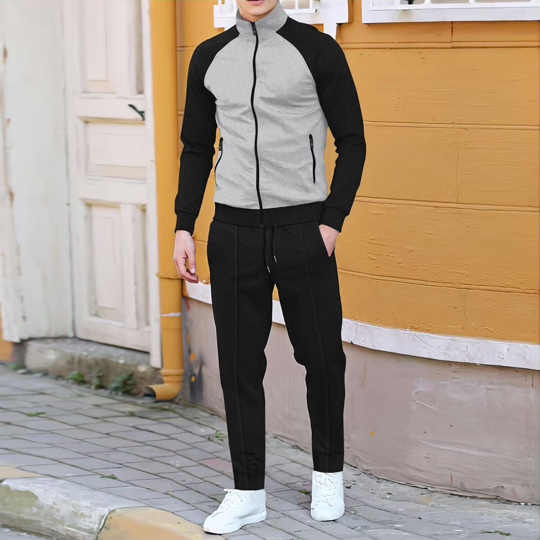 Men Casual Waffle Knit Track S – Embellish Knit Bewertung und Preis