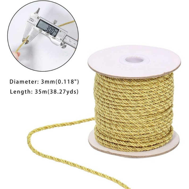 3mm / 35 Yards Metallic Twiste – Cord Trim Twisted Bewertung und Preis