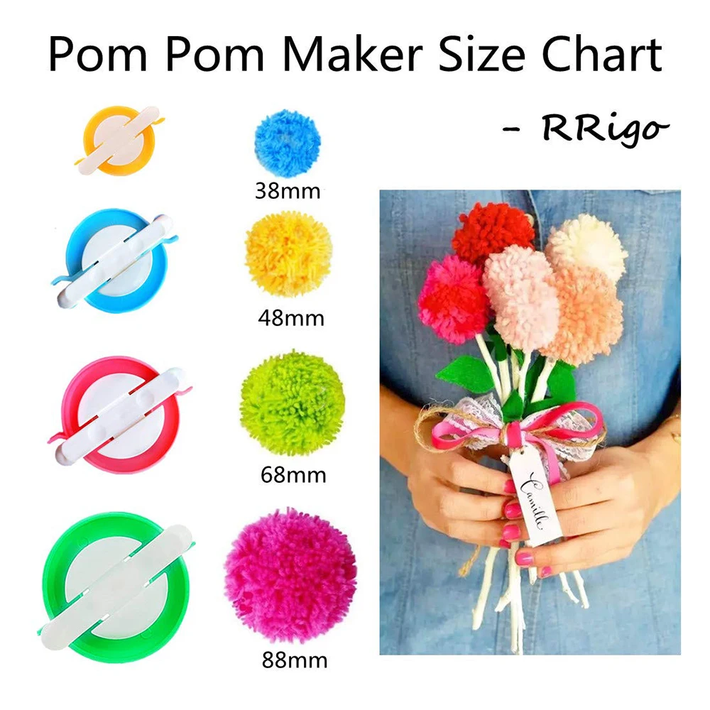 4-Size Pom Pom Maker Kit with  – Pom Pom Maker Tool Bewertung und Preis