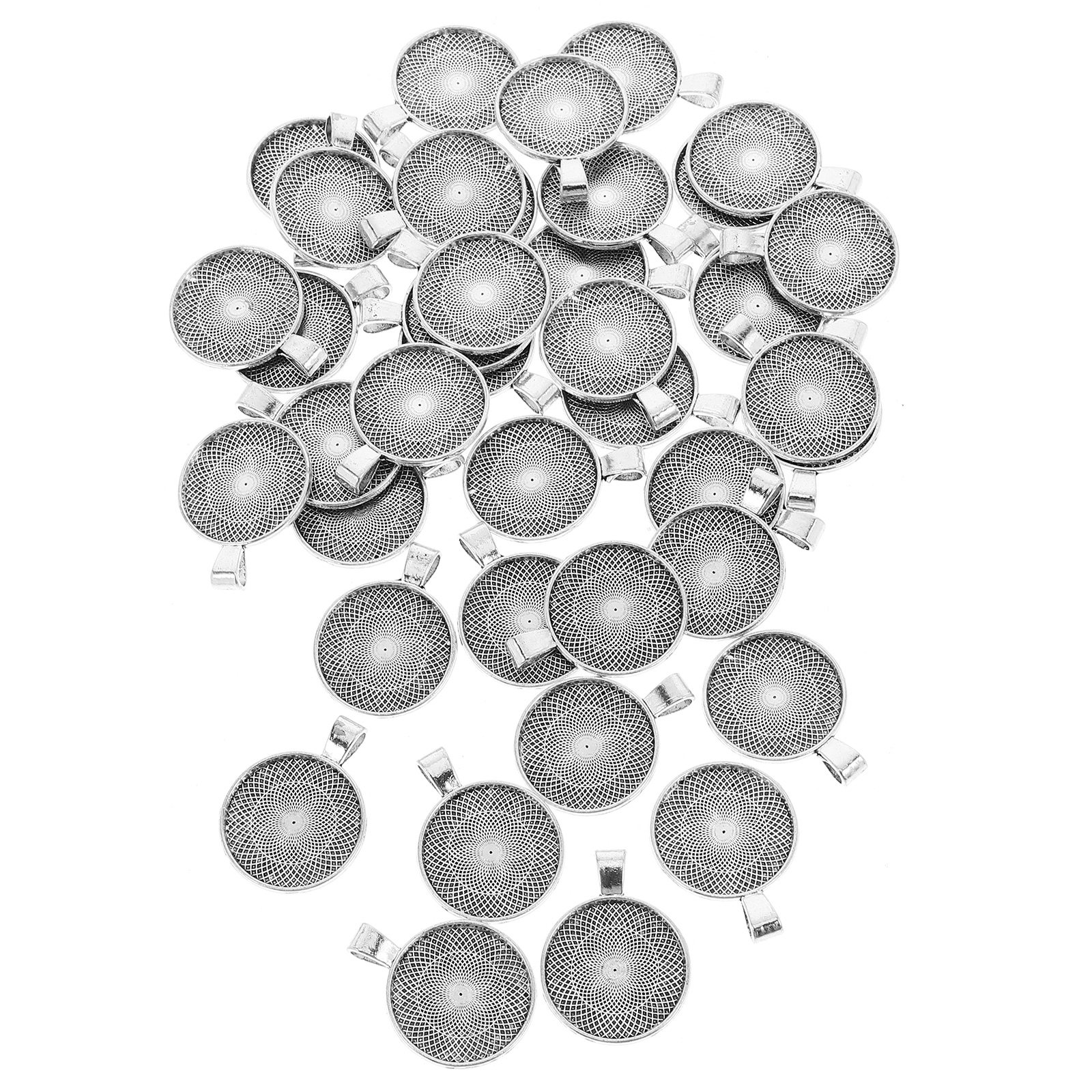 40Pcs Round Pendant Bezels Fla – Embellishment Crafts Bewertung und Preis