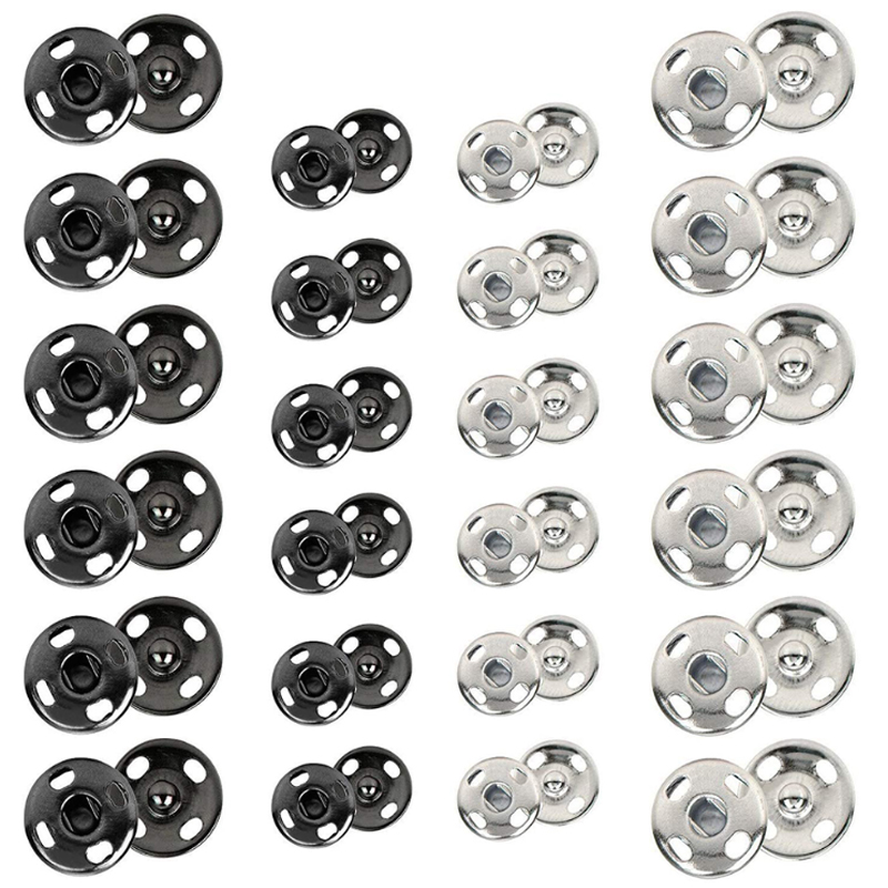 10/50 Set 8-10mm Metal Sew-on  – Iron On Stud Set Bewertung und Preis