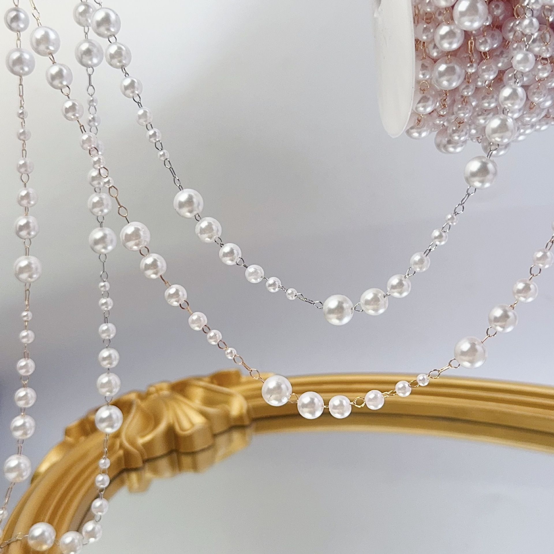 3-8mm Pearl Copper Chain, Anci – Beaded Trim Fringe Bewertung und Preis