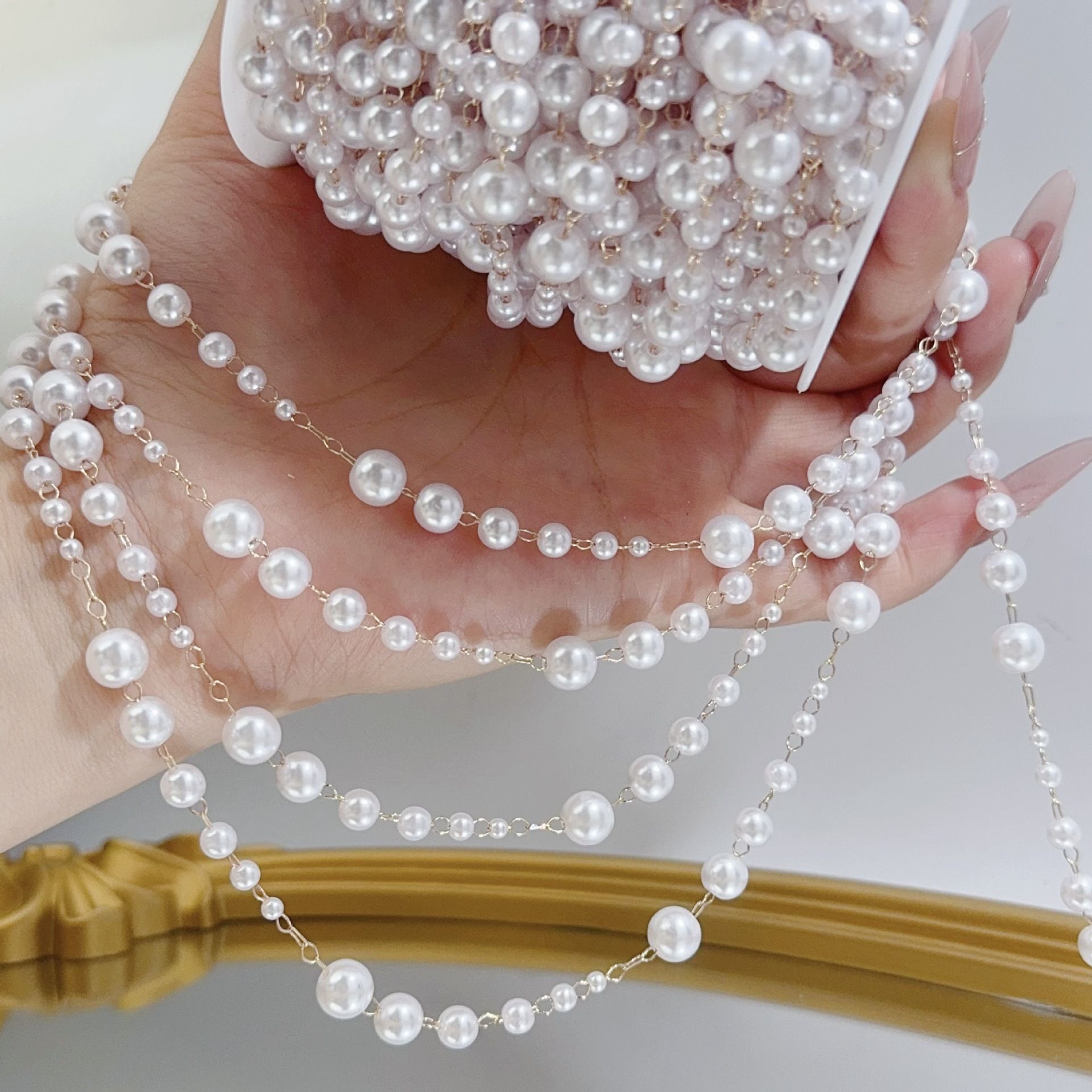 3-8mm Pearl Copper Chain, Anci – Beaded Trim Fringe Bewertung und Preis