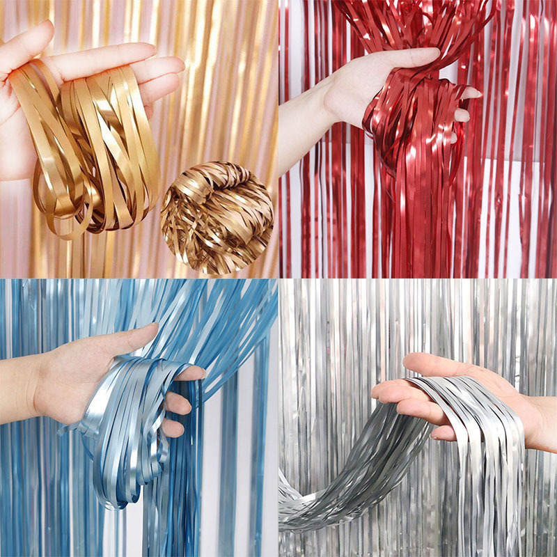 1Bag 2-meter Backdrop Foil Fri – Tassel Fringe Trim Bewertung und Preis