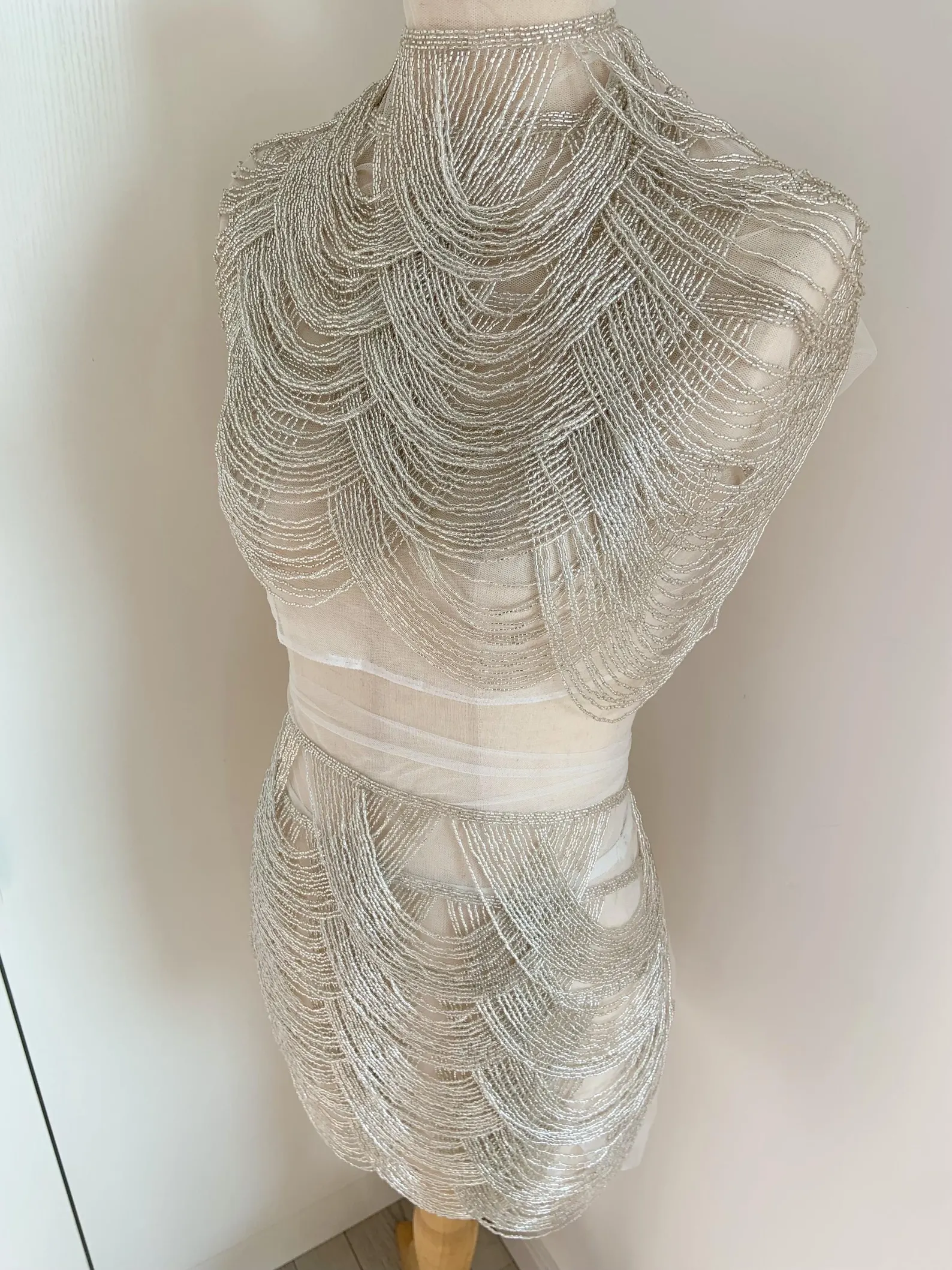 Silver Chains Cape Fabric, Bea – Beaded Trim Fringe Bewertung und Preis