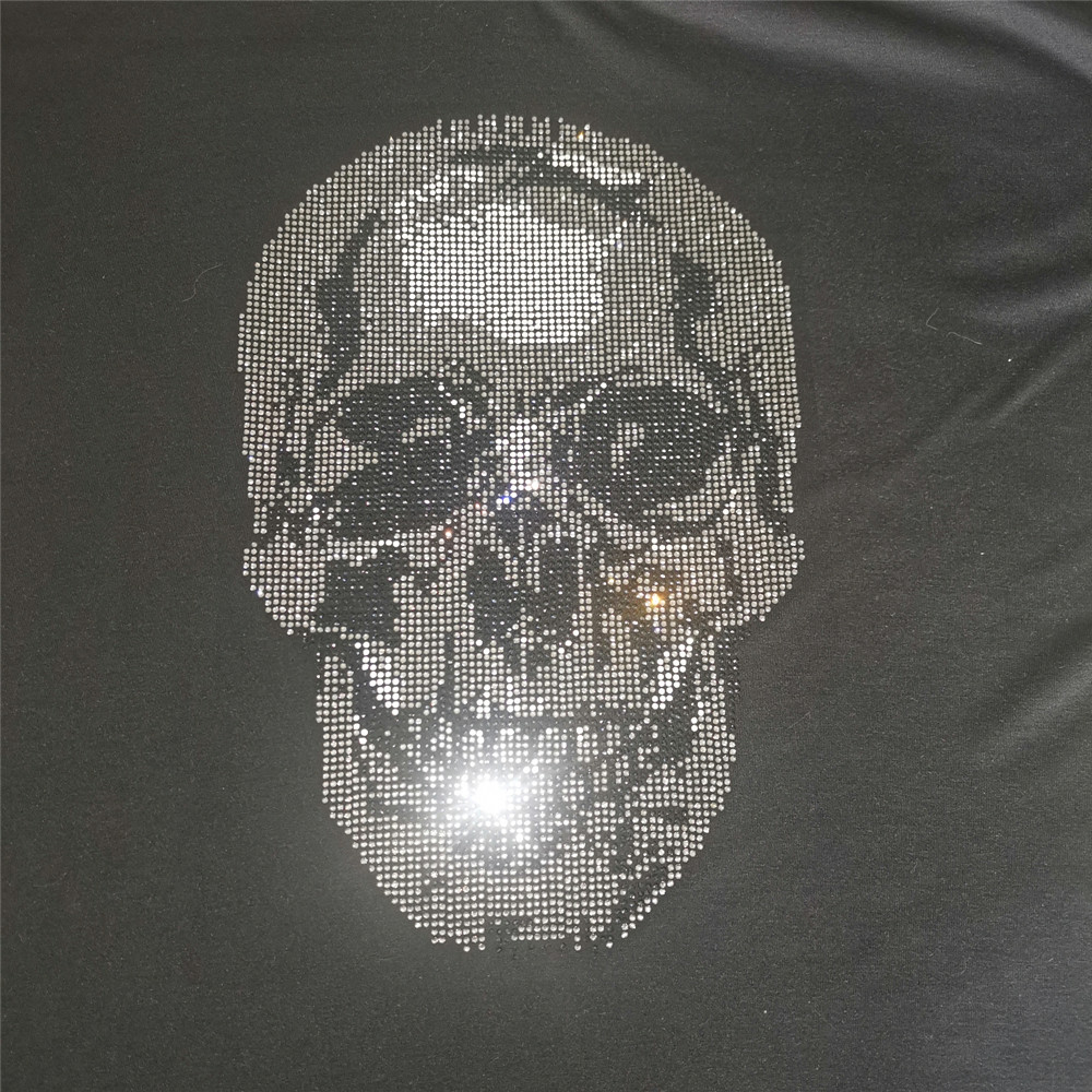 Skull Patch,Iron On Transfers  – Hotfix Rhinestone Sheet Bewertung und Preis