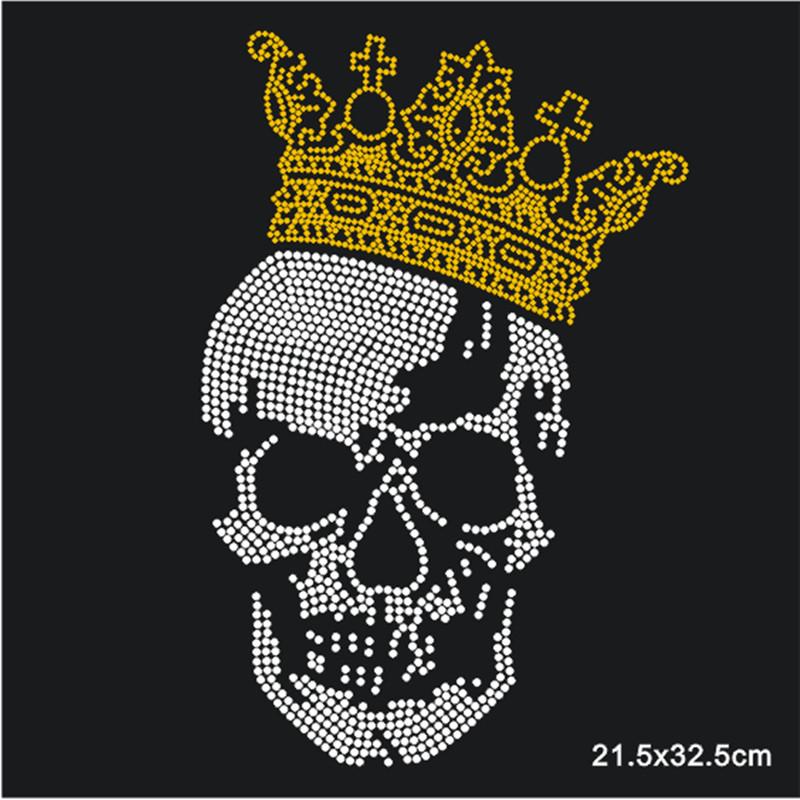 Skull Patch,Iron On Transfers  – Hotfix Rhinestone Sheet Bewertung und Preis