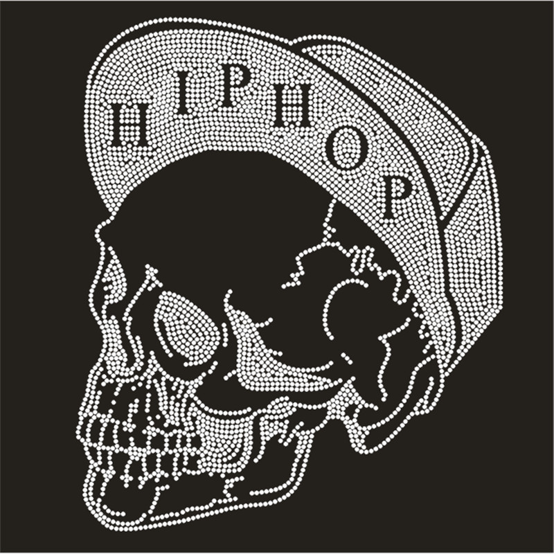Skull Patch,Iron On Transfers  – Hotfix Rhinestone Sheet Bewertung und Preis