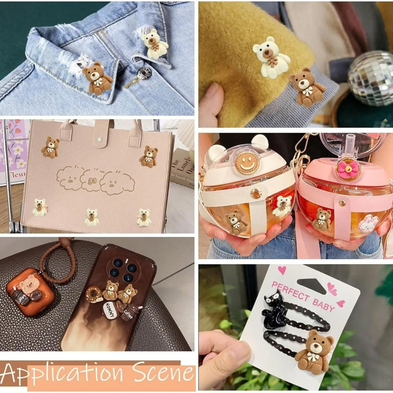 10/30/50pcs Resin Teddy Bear C – Embellishments For Scrapbooking Bewertung und Preis