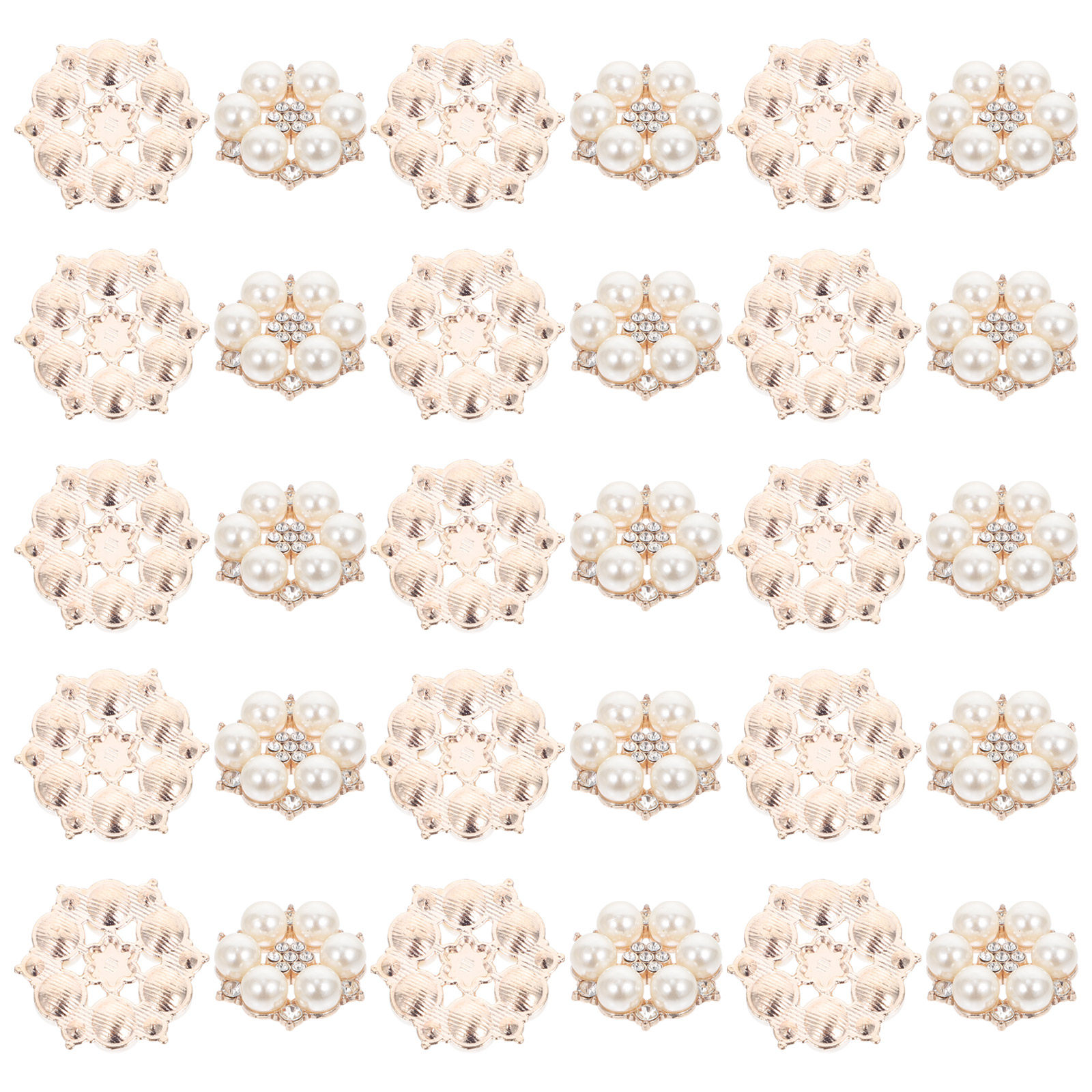 30Pcs Pearl Flower Button DIY  – Embellish Craft Bewertung und Preis
