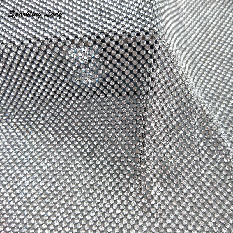 2MM Silver Crystal Mesh Fabric – Crystal Mesh Fabric Bewertung und Preis