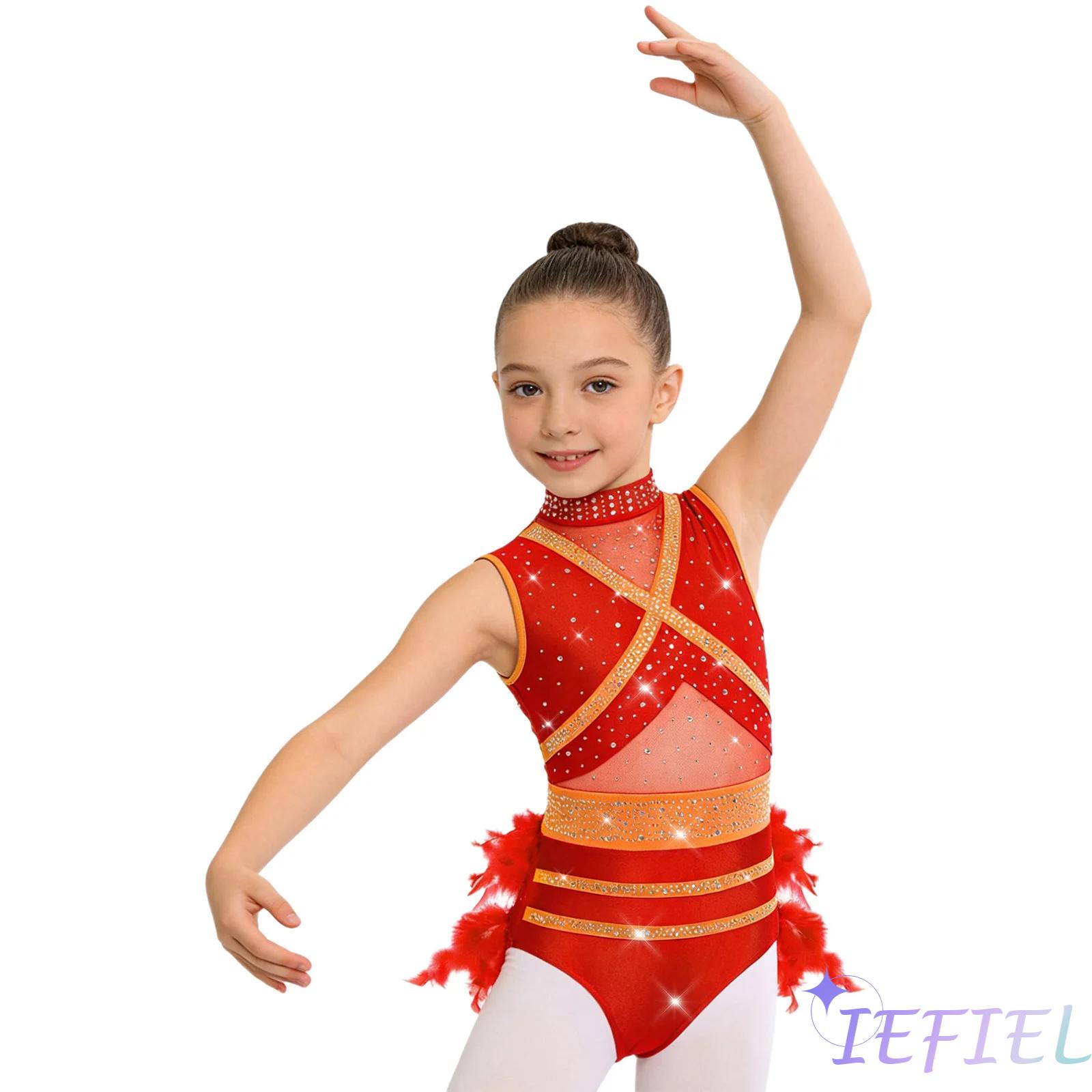 Kids Girls Latin Ballet Dance  – Rhinestone Banding Trim Bewertung und Preis
