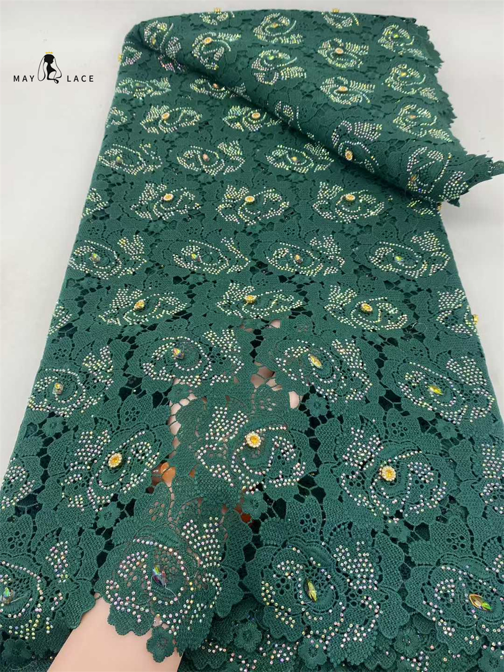 Latest Cord Guipure Lace Fabri – Crystal Mesh Fabric Bewertung und Preis