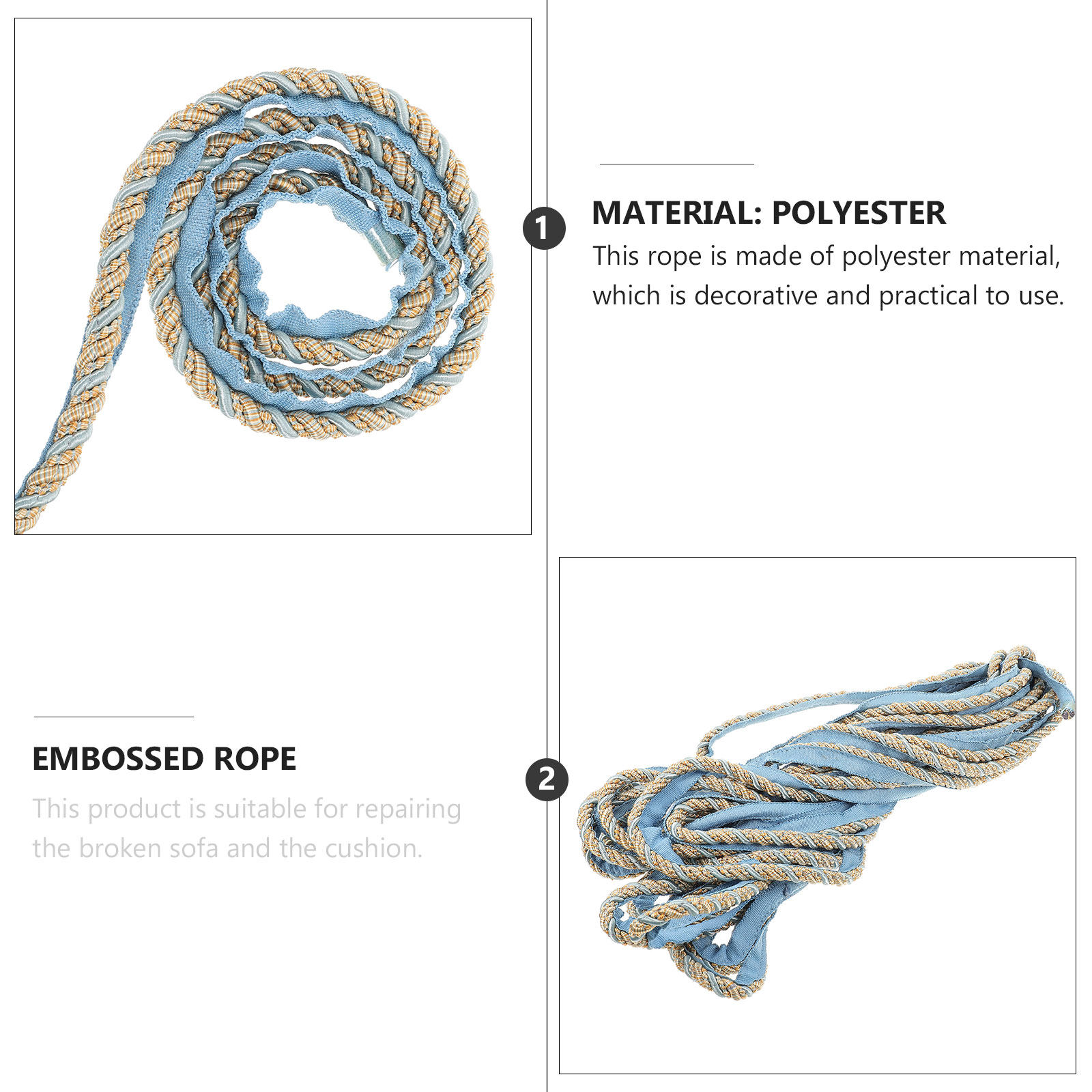 Four Braided Polyester Twisted – Cord Trim Twisted Bewertung und Preis